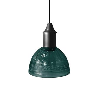 Tosel Suspensi&oacute;n campana vidrio azul D16 cm