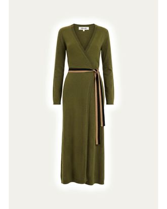 Diane Von F&uuml;rstenberg Bellina Wrap-Front Midi Sweater Dress