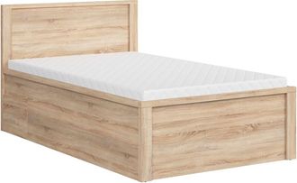 Petits Meubles Cama 120x200 somier y cajones incluidos estratificado marr&oacute;n