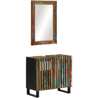 vidaXL Vidaxl Conjunto De Muebles De Ba&ntilde;o 2 Piezas Madera Maciza De Acacia