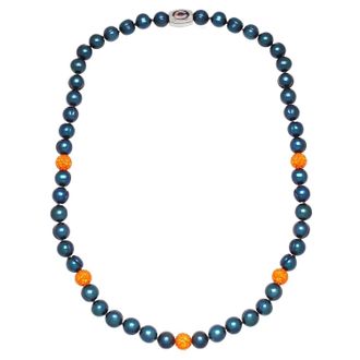 Honora Chicago Bears Pearl & Crystal Necklace In Blue