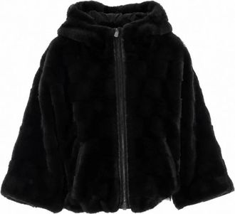 Pinko Cadetia Faux-Fur Jas - Dames - Jassen - Zwart - S - Jassen