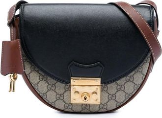 Gucci Pre-owned Gucci GG Supreme Saddle Padlock Crossbody Ladies YW4BFMUOJAWGBWCU