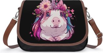 Generic Guinicorn Guinea Pigs Pet Crossbody Bags for Women Shoulder Messenger Bag Purse Handbags