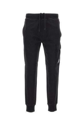 C.P. Company Black Lens Detail Drawstring Cargo Pants
