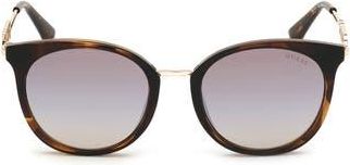 Guess Round Sunglasses in Dark Havana /Brown Mirror at Nordstrom Rack