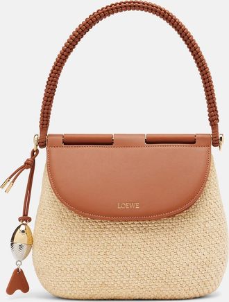 Loewe Bolso al hombro Paulas Ibiza Pescador Medium de rafia