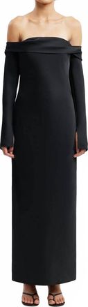 Significant Other Nadia Long Sleeve Maxi Dress In Black