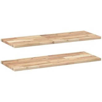 vidaXL Estantes Flotantes 2 Uds Madera Acacia Sin Tratar 100x30x2 Cm Vidaxl