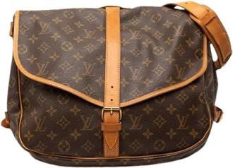 Louis Vuitton Pre-owned Cross Body Bags, female, Brown, Size: ONE SIZE Pre-owned Saumur 35 Cross Body Bag