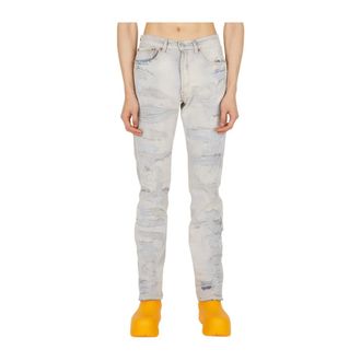 NOTSONORMAL Distressed Denim Jeans - male - NOTSONORMAL - Slim Fit Jeans - Gray - W30 - Jeans
