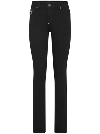 Philipp Plein Jeans skinny con applicazione logo - Nero