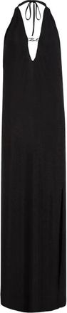 Karl Lagerfeld Maxi Dress with Deep V-Neckline and Open Back