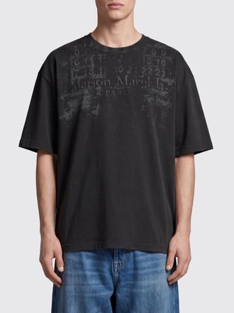 Maison Margiela T-shirt in cotone con logo numerico e vestibilit&agrave; relaxed