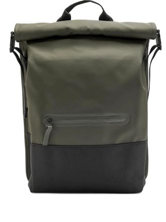 Rains Trail Rolltop colour-block backpack - men - Polyester/Polyurethane - One Size - Green