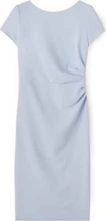 Motivi Sheathjurk van Cr&ecirc;pe met Draping - Dames - Feestkleedjes - Blauw - M - Polyester - Kleedjes