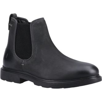 Hush Puppies Preston Chelsea Leather Mens Black Boots - Size UK 12