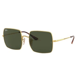 Ray-Ban Square Oversized Sunglasses Green Lenses