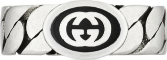 Gucci Zilveren Ring met Interlocking G-detail - Dames - Ringen - Grijs - 59 MM - Accessoires