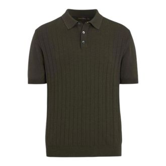 Oscar Jacobson Polo Shirts, male, Green, Size: 2XL Struktureret Polo Skjorte