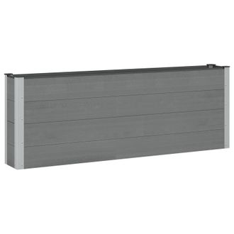 vidaXL Arriate Elevado Negro 200 X 30 X 72 Cm Wpc Y Aluminio Vidaxl