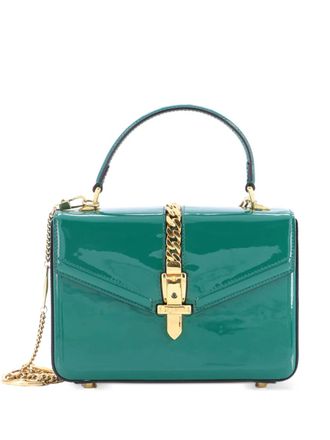 Gucci Sylvie 1969 Top Handle Bag Patent Mini satchel - Verde