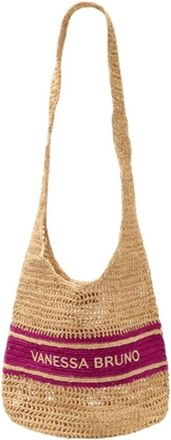 Vanessa Bruno Shoulder Bags, female, Multicolor, Size: ONE SIZE Raffia Hobo Bag