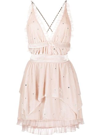Philosophy di Lorenzo Serafini ruffle-detail flared dress - women - Silk/Polyester/Viscose - 42 - Pink