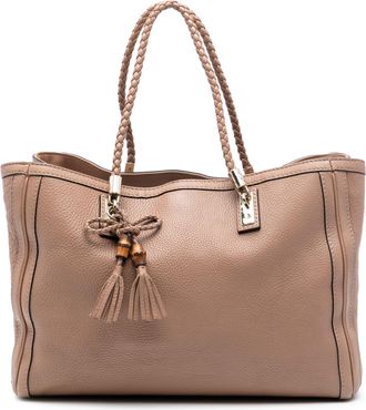 Gucci Womens Pre-owned Medium Leather Bella Tote - Tan - One Size