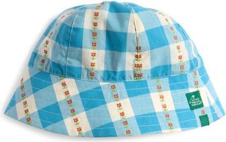 Little Green Radicals Kids Blue Floral Organic Cotton Bucket Hat at Nordstrom, Size 6-12M