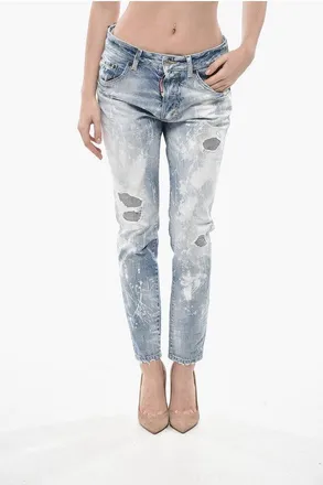 Dsquared2 Jeans SKINNY DAN Bleached Effect 13cm size 36