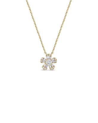 Sabrina Designs 14K 0.32 Ct. Tw. Diamond Flower Pendant