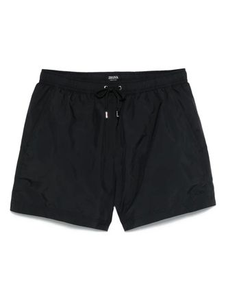 Ermenegildo Zegna Zwembroek met geborduurd logo - Zwart