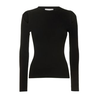 Michael Kors Rondgebreide trui met ronde hals - Dames - Ronde hals truien - Zwart - XS - Truien & Vesten