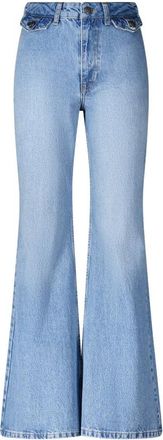 Rotate Flared Jeans - Dames - Flared Jeans - Blauw - W28 - Katoen - Jeans