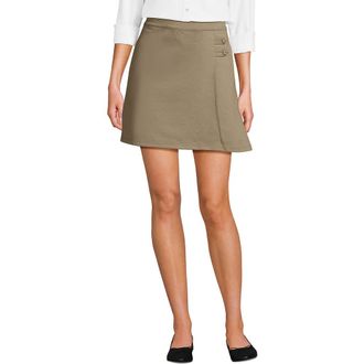 Lands End Ponte A Line Skort Above the Knee in Khaki at Nordstrom, Size 10