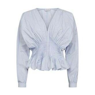 Copenhagen Muse Cmpoplin Blouse - Dames - Blouses & Shirts - Blauw - Maat: S Katoen