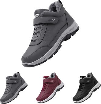 Generic Winter Walking Shoes For Women, Womens Waterproof Snow Shoes Warm Faux Fur Lined Anti Slip Booties Comfortable Lace Up Booties Anti-Slip Soft Sole Fla