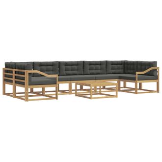 vidaXL Conjunto De Sof&aacute;s De Exterior 6 Pcs Blanco Y Antracita Vidaxl