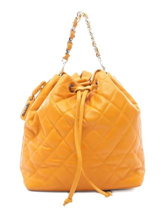 Chanel 1996-1997 Matelassé backpack - women - Leather - One Size - Orange