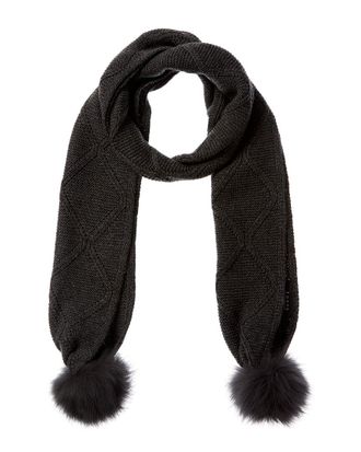 Fort&eacute; Cashmere Lux Cable Cashmere Scarf