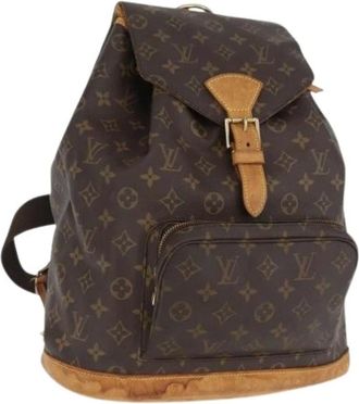 Louis Vuitton Pre-owned Backpacks, female, Brown, Size: ONE SIZE Pre-owned Monogram Canvas Backpack