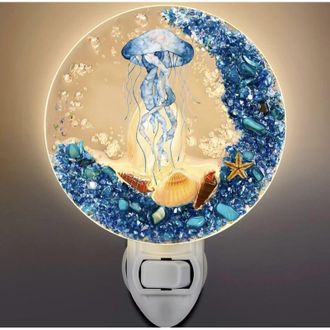 OEM L&aacute;mpara De Noche Con Forma De Concha Marina, L&aacute;mpara Decorativa De Animales Marinos, L&aacute;mpara De Noche Playera, L&aacute;mparas De Noche Vintage Con Forma De 