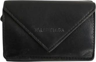 Balenciaga Pre-owned Wallets, female, Black, Size: ONE SIZE Pre-owned Vintage Leather Wallet