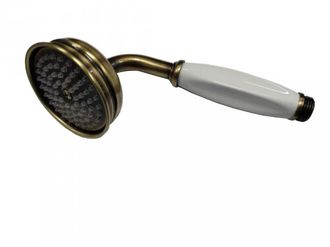 OEM Rociador Retro De Bronce Mate, Mango De Porcelana