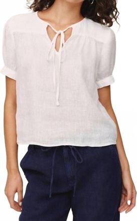 Bella Dahl Short Sleeve Flowy Pullover Top In White