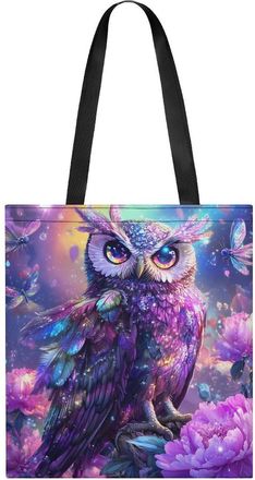 Generic Owl Tote Bag for Women Men Shoulder Bags Purses Pouch Handbags