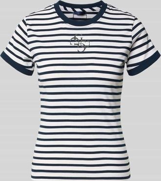Guess T-Shirt mit Rundhalsausschnitt und Label-Print in Marine, Gr&ouml;&szlig;e XL