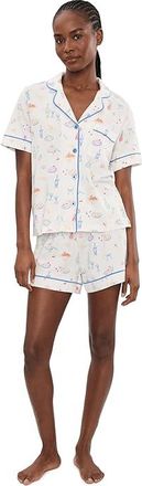 PJ Salvage Whimsy Pajama Set Womens Pajama Sets Ivory 1 : LG (US 10-12), Cotton/Jersey/Modal