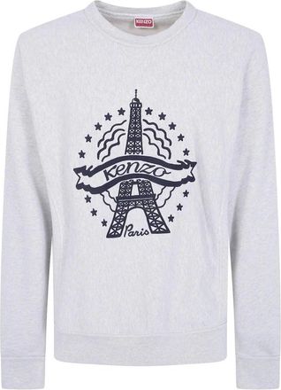 Kenzo Eiffeltoren Ontwerp Sweatshirt - Heren - Sweatshirts & Hoodies - Wit - Maat: XL Katoen